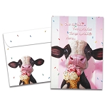 Tree Free Greetings Birthday Card - Moo-Licious