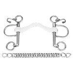 NATHE CM Mullen Mouth Pelham w/Port and Short Shanks 15mm - Hard